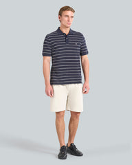 STRIPED SS POLO Blue / L