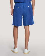 Relaxed Fit Linen Resort Shorts Blue / 33