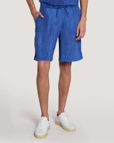 Relaxed Fit Linen Resort Shorts Blue / 33