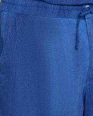 Relaxed Fit Linen Resort Shorts Blue / 33