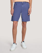 REG COT/LINEN JEANS SHORTS Dusty Navy / 33