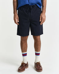 Regular Fit Garment Dyed Seersucker Shorts Blue / S