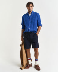 Regular Fit Garment Dyed Seersucker Shorts Blue / S