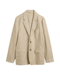 Regular Fit Garment Dyed Linen Blazer Dry Sand / 48