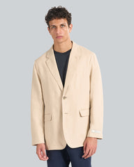 Regular Fit Garment Dyed Linen Blazer Dry Sand / 52