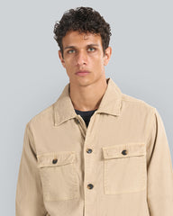 Regular Fit Cotton Linen Overshirt Dry Sand / L