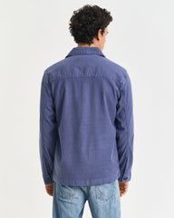 REG COT/LINEN OVERSHIRT Dusty Navy / S