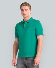 CONTRAST TIPPING POLO Green / L