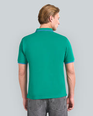 CONTRAST TIPPING POLO Green / L
