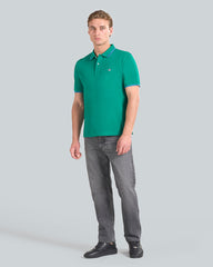 CONTRAST TIPPING POLO Green / L