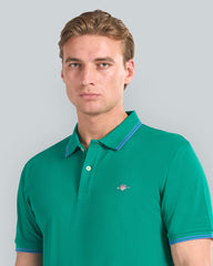 CONTRAST TIPPING POLO Green / L