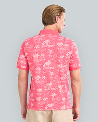 GANT Island Print Polo Shirt Red / L