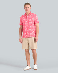 GANT Island Print Polo Shirt Red / L
