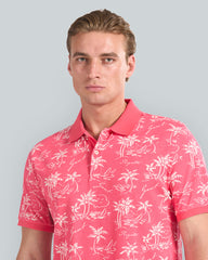 GANT Island Print Polo Shirt Red / L