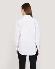 Gant Relaxed Striped Volume Sleeve Shirt For Women