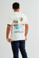 Gant Dubai Capsule Graphic Short Sleeve T-Shirt – Eggshell