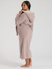 South Beach Sherpa Maxi Robe With Luxury Fleece Lined Hood