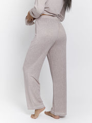 South Beach Brushed Rib Long Sleeve Buttoned Pyjamas