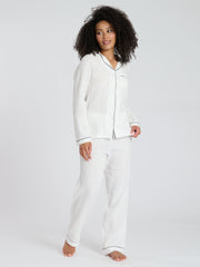 South Beach Cotton Crinkle Traditional Trouser Long Sleeve Set