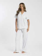 South Beach Luxury Brushed Rib Short Sleeve Traditional Set