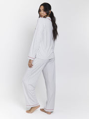South Beach Button Shirt And Long Pant Pyjamas Set