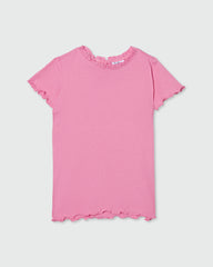 OVS GIRLS TOPS 2X2 RIB STRETCH PINK / 24-30 M