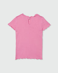 OVS GIRLS TOPS 2X2 RIB STRETCH PINK / 24-30 M