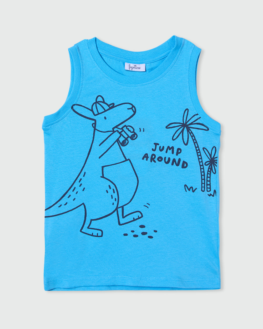 OVS BOYS TOPS SINGLET WITH PRINT AZURE / 24-30 M