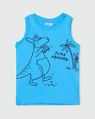 OVS BOYS TOPS SINGLET WITH PRINT AZURE / 24-30 M