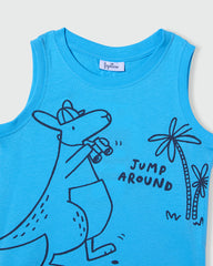 OVS BOYS TOPS SINGLET WITH PRINT AZURE / 24-30 M
