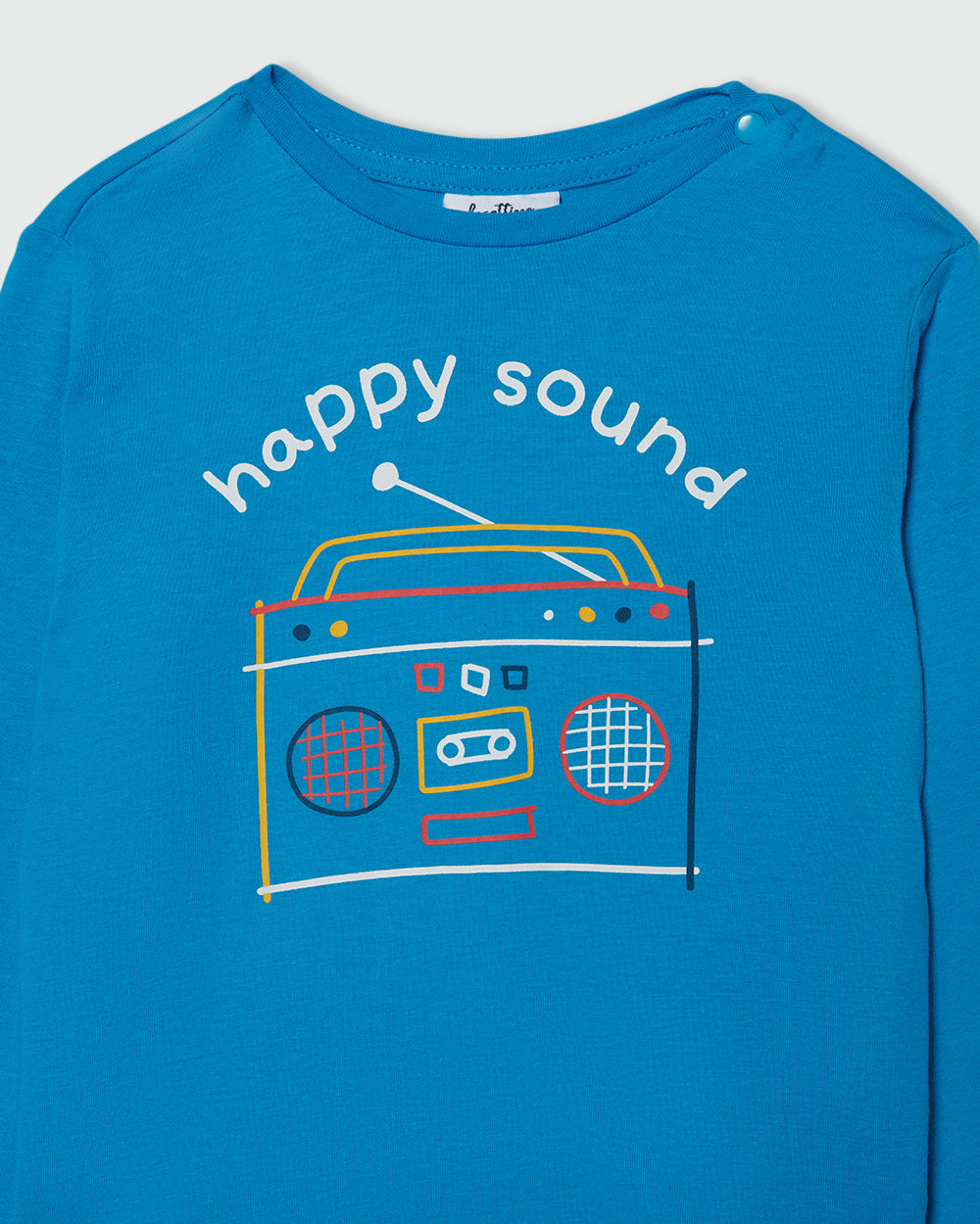 Ovs Fagottino Long-Sleeved T-Shirt With Stereo Print Blue / 24-30M