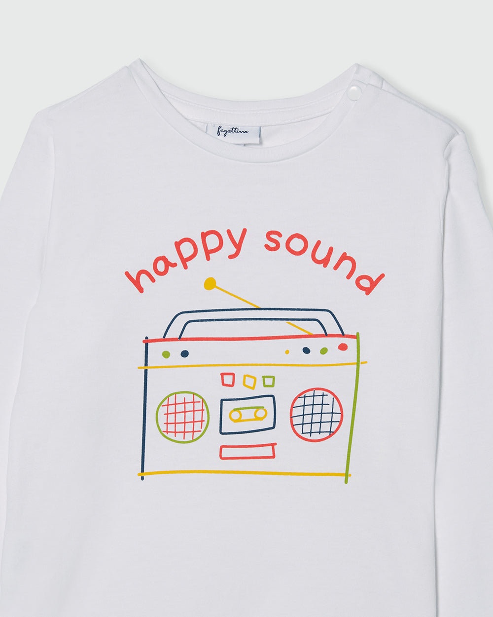 Ovs Fagottino Long-Sleeved T-Shirt With Stereo Print White / 24-30M