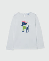 Ovs Long-Sleeved T-Shirt With Puppy Print White / 24-36M