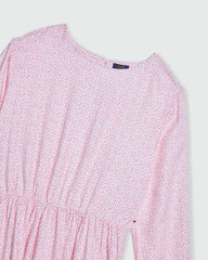 Ovs Housebrand Floral Dress With Flounce Pink / 13-14Y