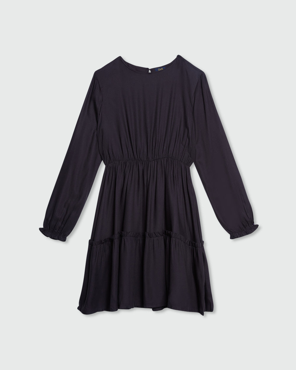 Ovs Housebrand Viscose Dress With Flounce Black / 13-14Y