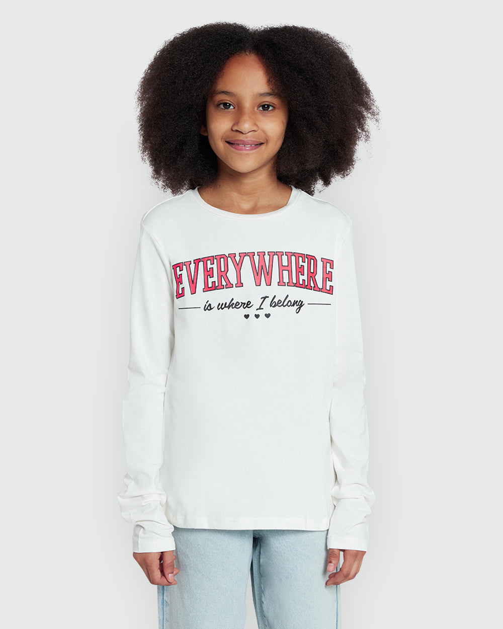 Ovs Girls Everywhere Print Long Sleeve T-Shirt Pink / 13-14Y