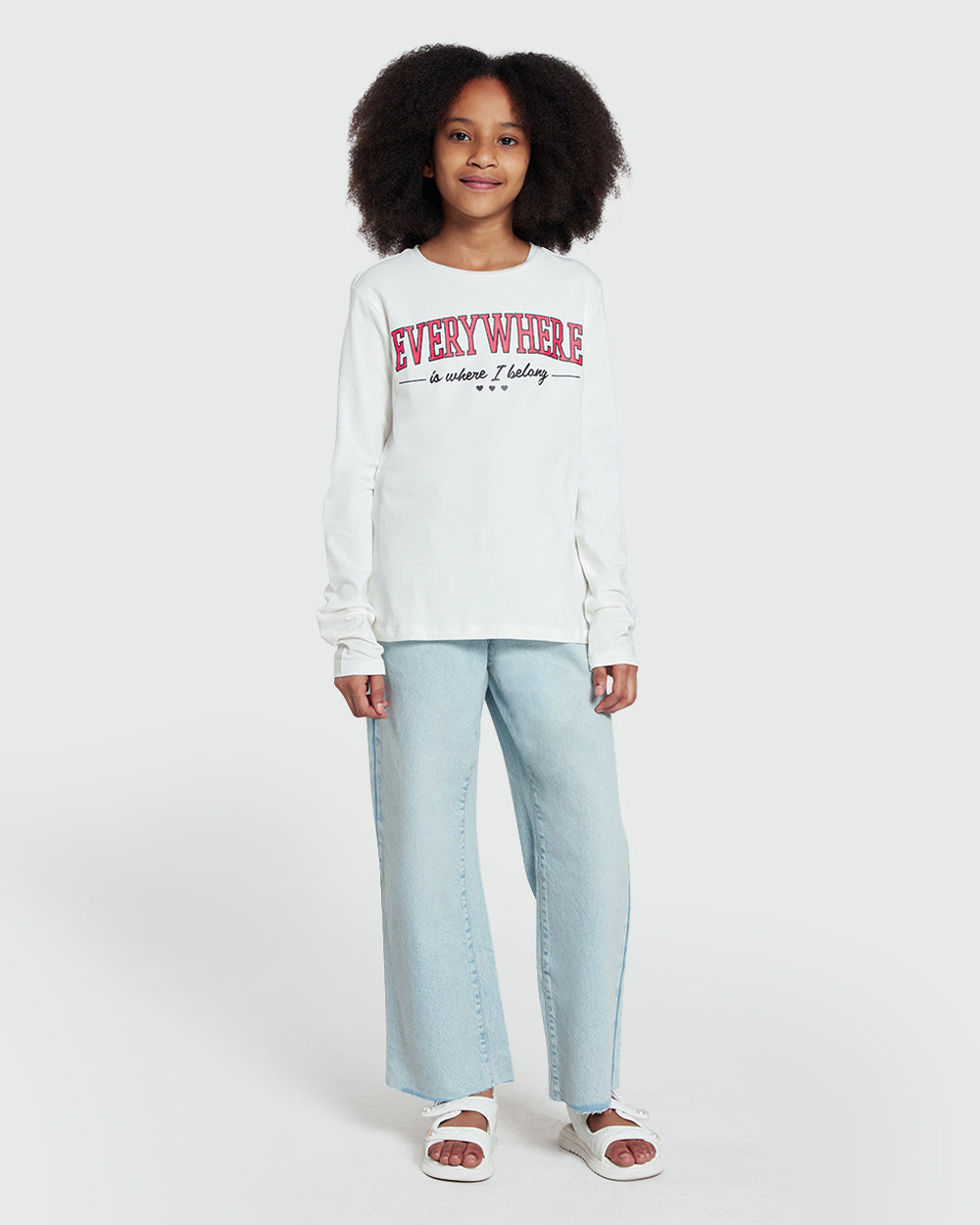 Ovs Girls Everywhere Print Long Sleeve T-Shirt Pink / 13-14Y Ovs Girls Everywhere Print Long Sleeve T-Shirt Pink / 13-14Y