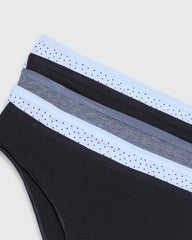 OVS WOMAN UNDERWEAR 5-PACK BRAZILIAN BRIEFS WHITE/BLACK / M