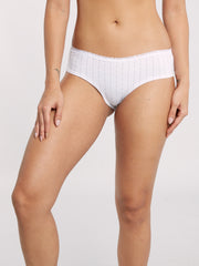 OVS WOMAN UNDERWEAR 2-PACK HIPSTER BRIEFS WHITE/VIOLET / M