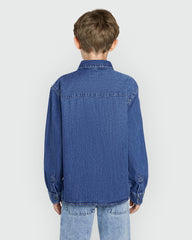 Classic OVS Denim Shirt For Boys Blue / 9-10 Y