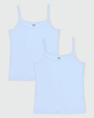 OVS WOMAN UNDERWEAR 2-PACK TOP NARROW STRAPS WHITE / M