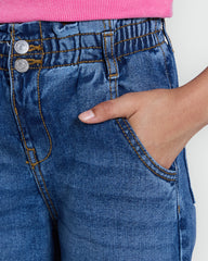 Medium Blue Paperbag Denims By OVS Blue / 9-10 Y