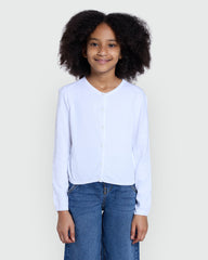 OVS Lucent White Cardigan For Girls White / 9-10 Y