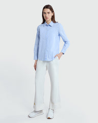 Popeline Mixed Tone Shirt By OVS White/Lt Blue / S