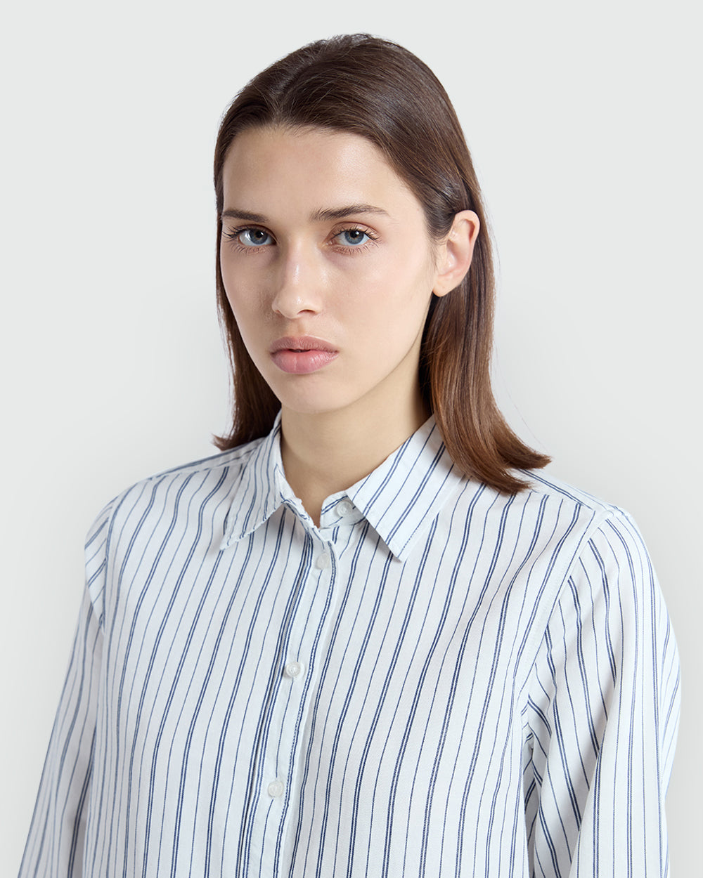Oxford Cotton Shirt By OVS White/Blue / S