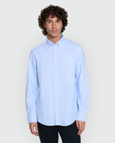 Light Striped Shirt By OVS For Men Lt Blue-Striped White / L
