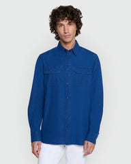 Estate Blue Casual Shirt From OVS Blue / L