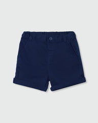 Bermuda Shorts In Dobby With Pockets DARK BLUE / 24-30 Months