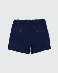 Bermuda Shorts In Dobby With Pockets DARK BLUE / 24-30 Months