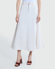 OVS Off-White Denim Full Skirt White / M